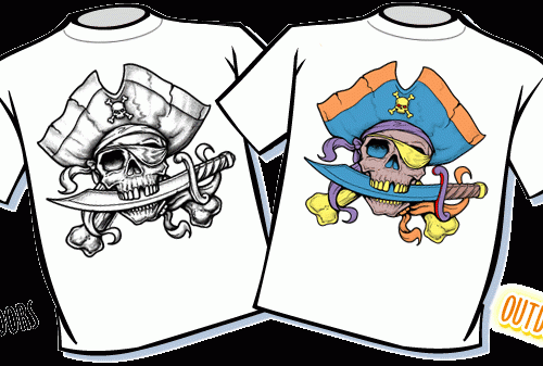 ADULT SUN ACTIVATED PIRATE SKULL
